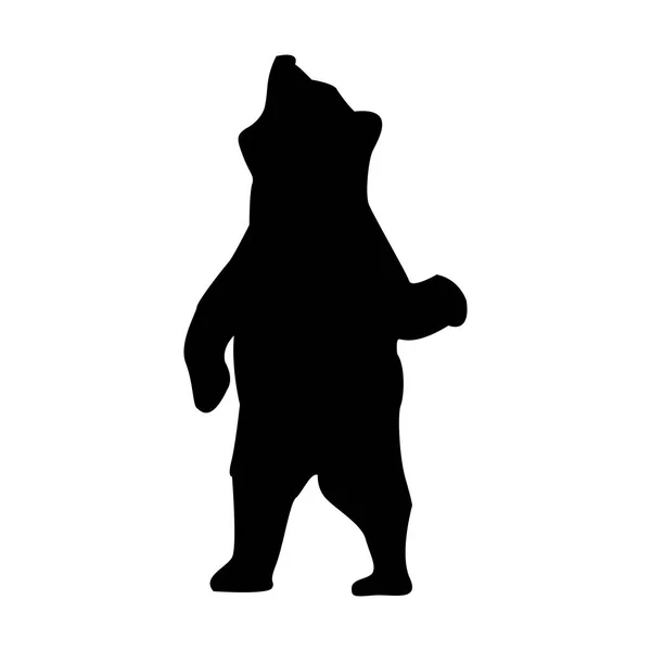 Urso silhueta animal — Vetor de Stock
