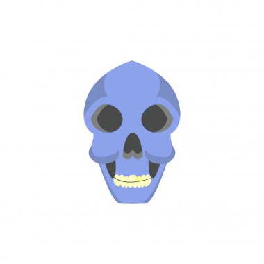 Sevimli çizgi kafatası