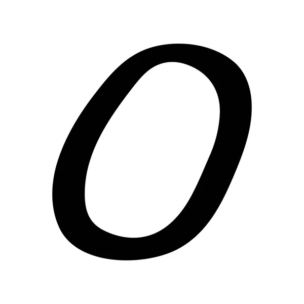 Заглавная буква O, написанная кистью — стоковый вектор