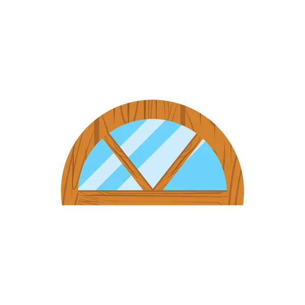 Wooden window frames view . — Stock Vector