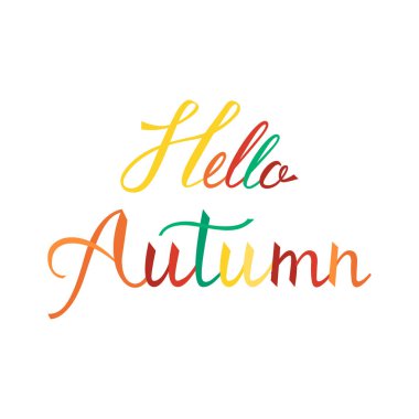 Sonbahar modern fırça ifade Merhaba