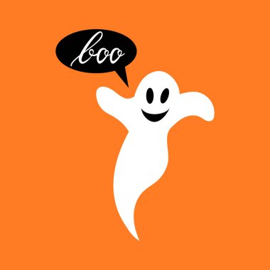 Modern yazıt boo hayalet ile.