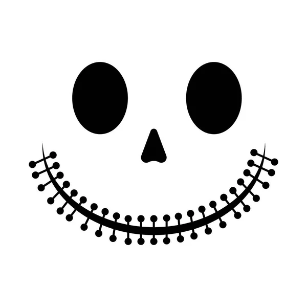 Halloween squelette sourire — Image vectorielle