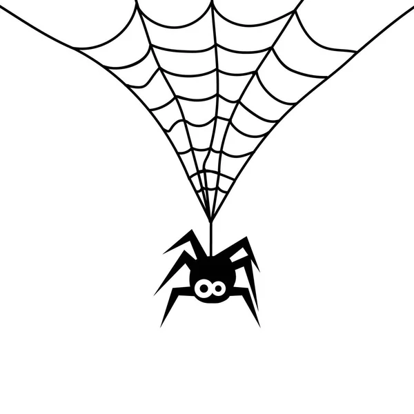 Ładna Spider w sieci web — Wektor stockowy