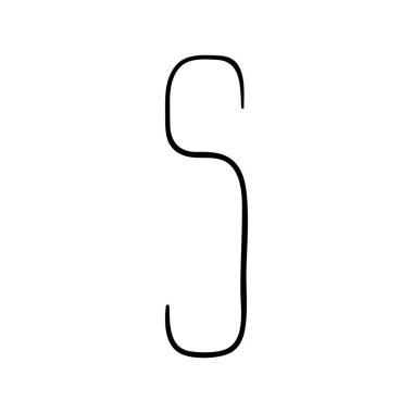 Büyük Harf S fırça ile boyalı