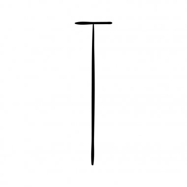 Büyük harf fırça ile boyalı T