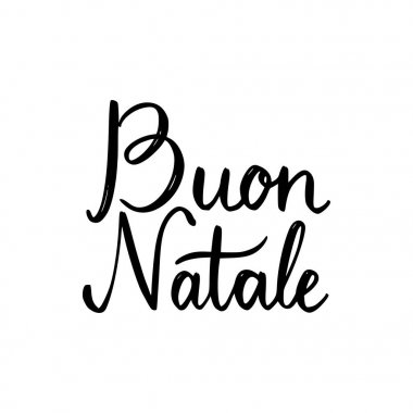 Neşeli Noel fırça İtalyanca üzerinde yazı