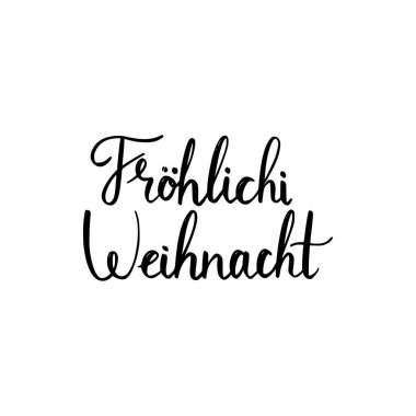 Neşeli Noel fırça Almanca üzerinde yazı  