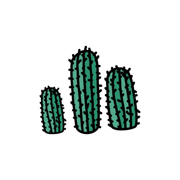 Handgezeichnetes Kaktus-Symbol — Stockvektor
