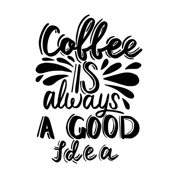 El café siempre es una buena idea. — Vector de stock