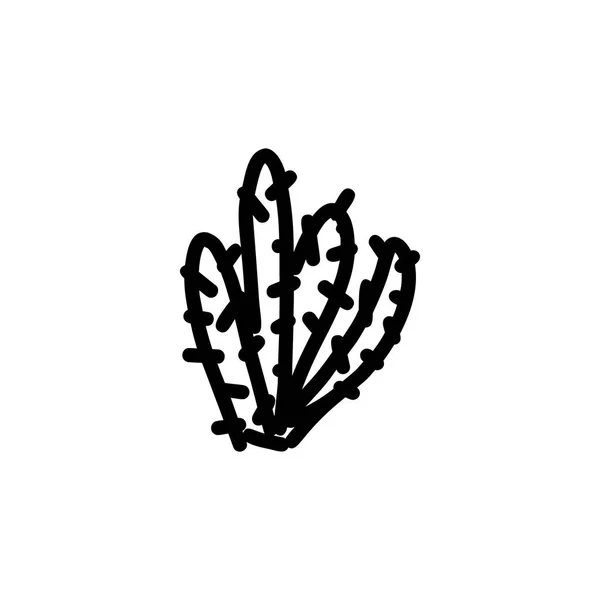 Getekende handpictogram cactus — Stockvector