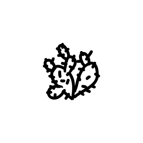 Icona disegnata a mano in cactus — Vettoriale Stock