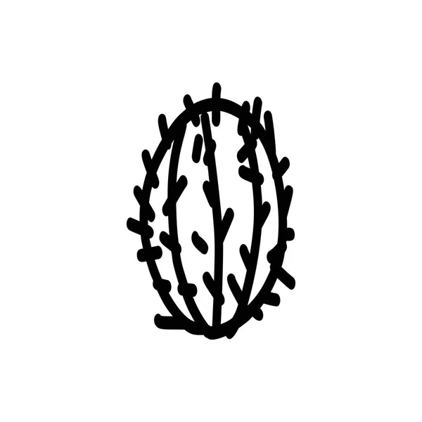 Icona disegnata a mano in cactus — Vettoriale Stock