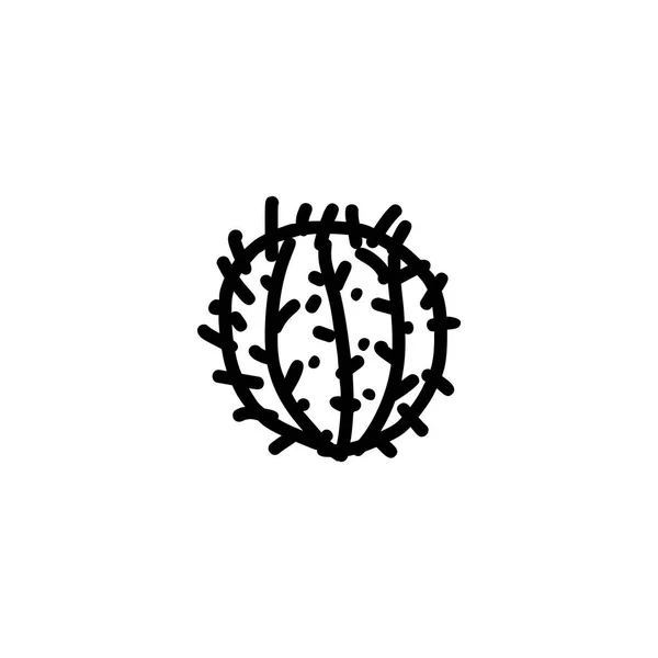 Cactus icône dessinée à la main — Image vectorielle