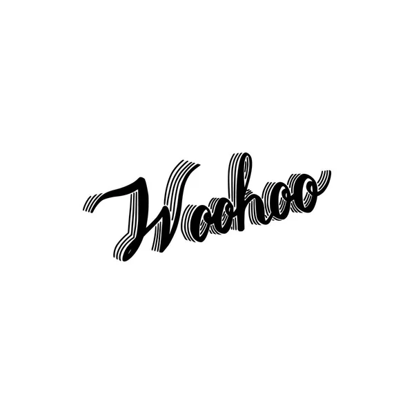 Щітка написані woohoo — стоковий вектор