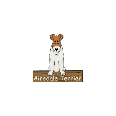 Airedale Terrier karikatür köpek simgesi