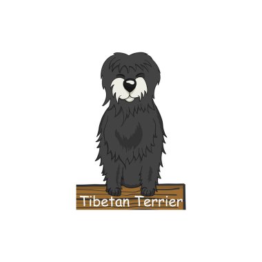 Tibet Terrier karikatür köpek simgesi