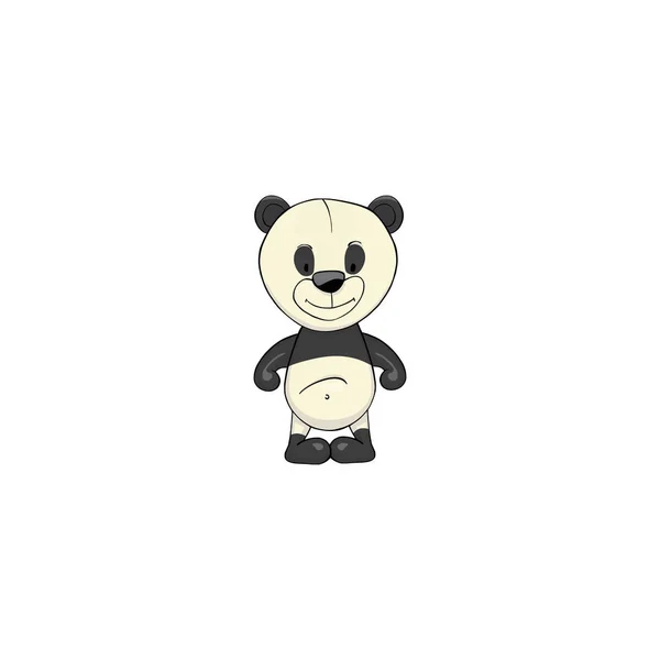 Panda tecknad ikon — Stock vektor
