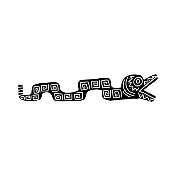 Icône serpent Aztec — Image vectorielle