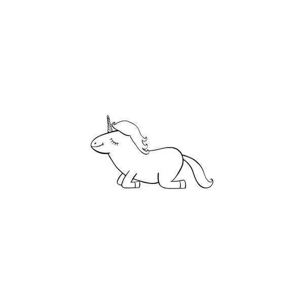 Icono de dibujos animados unicornio — Archivo Imágenes Vectoriales