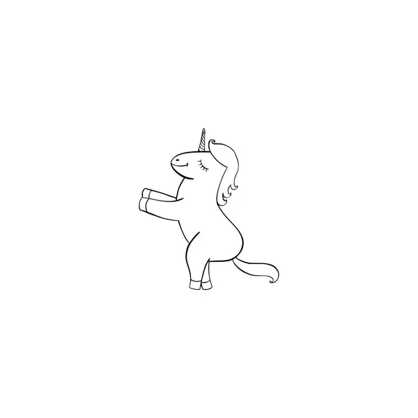 Ikon kartun unicorn - Stok Vektor