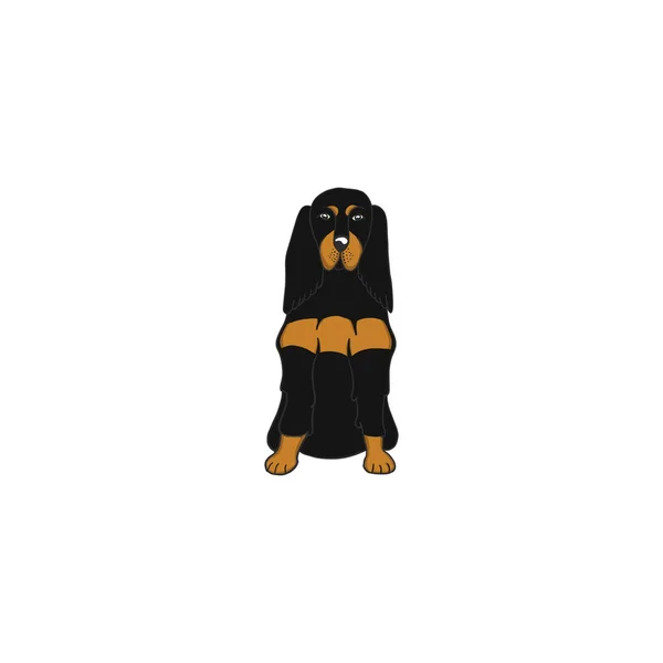 Gordon Setter ícone do cão dos desenhos animados — Vetor de Stock