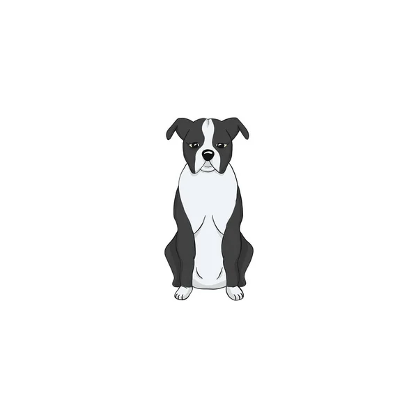 American Staffordshire Terrier ícone do cão dos desenhos animados —  Vetores de Stock