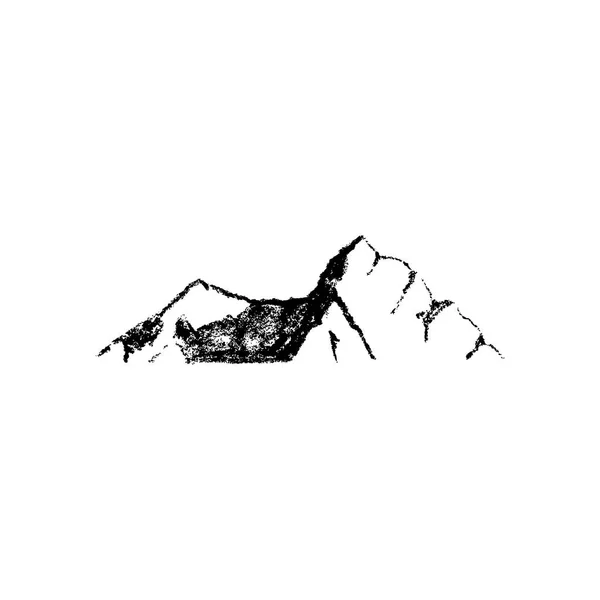 Βουνό εικονίδιο παλιάς χρονολογίας — Διανυσματικό Αρχείο