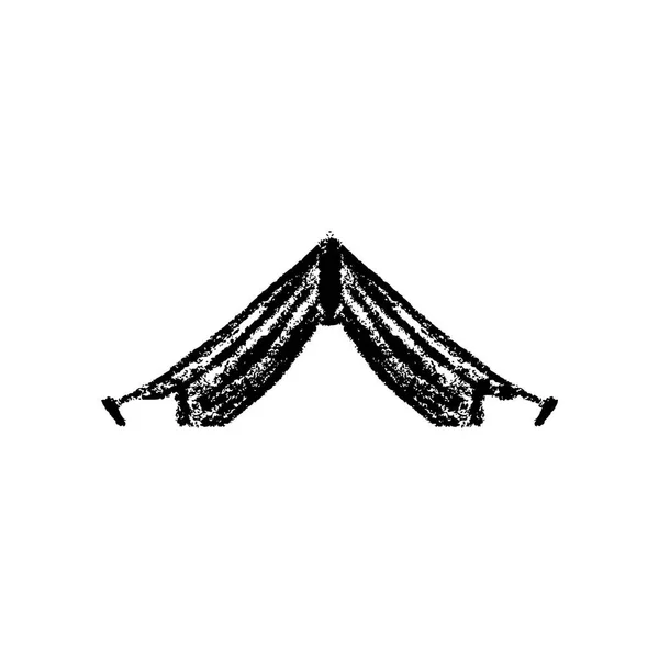 Tent pictogram vintage — Stockvector