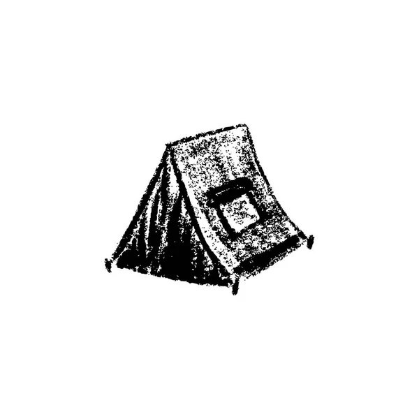 Винтажная икона палатки — стоковый вектор
