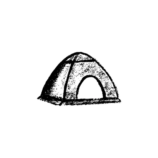 Tent pictogram vintage — Stockvector