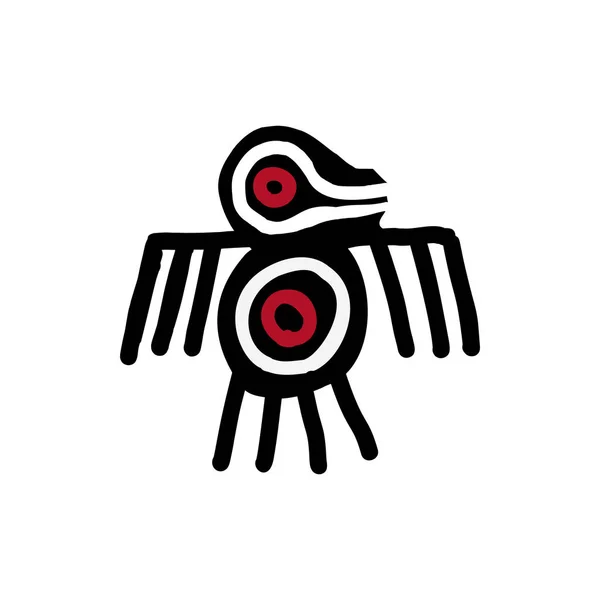 Icona uccello Azteco — Vettoriale Stock