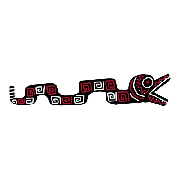 Snake icon  Aztec — Stock Vector