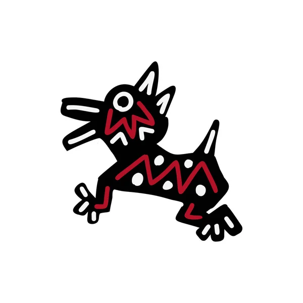 Hund-ikonen Aztec — Stock vektor