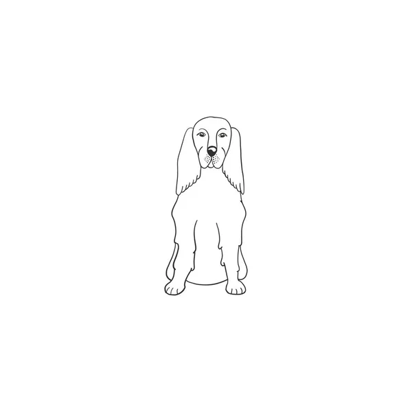Gordon Setter cartoon dog ikona — Stockový vektor