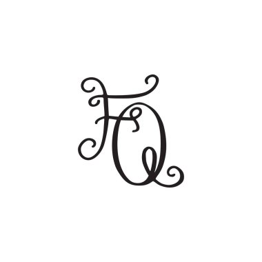 El yazısı monogram Fq simgesi