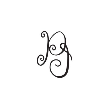 Monogram Pi simgesi el yazısı