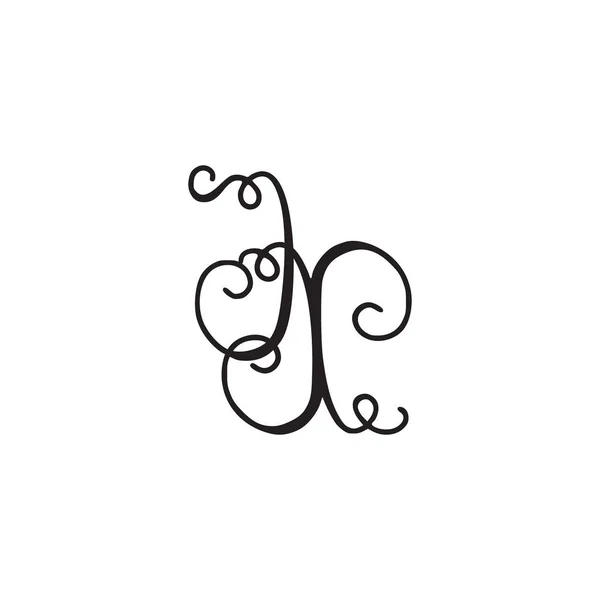 El yazısı monogram Jx simgesi — Stok Vektör