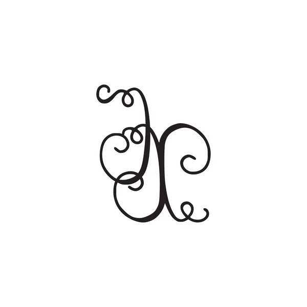 Handgeschriebenes Monogramm jx icon — Stockvektor