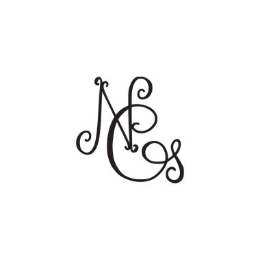 El yazısı monogram Ng simgesi