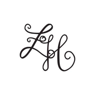 El yazısı monogram Zh simgesi