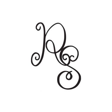 El yazısı monogram Rs simgesi