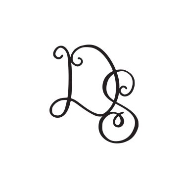El yazısı monogram Ds simgesi