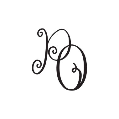 El yazısı monogram Po simgesi