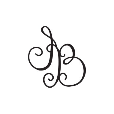 El yazısı monogram IB simgesi