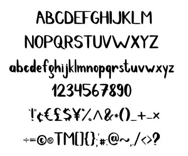 Vektör el çizilmiş yazı.