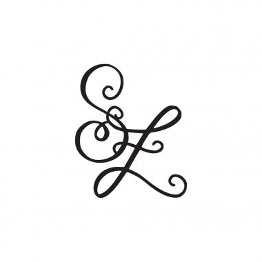 El yazısı monogram Sz simgesi
