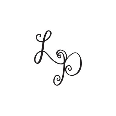 El yazısı monogram simgesi