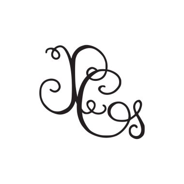 El yazısı monogram Xg simgesi