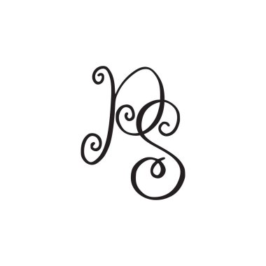 El yazısı monogram Ps simgesi